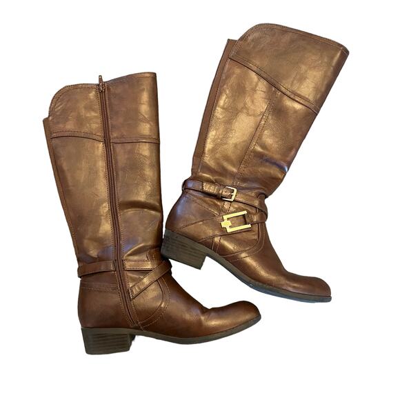 Liz Claiborne Women's Brown Knee High Boots Size 9M - Picture 1 of 10
